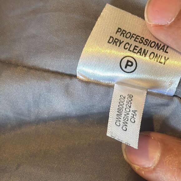 CALVIN KLEIN Wom. oversized Med-Lrg  Charcoal double breasted Wool Blend Peacoat - Picture 11 of 11